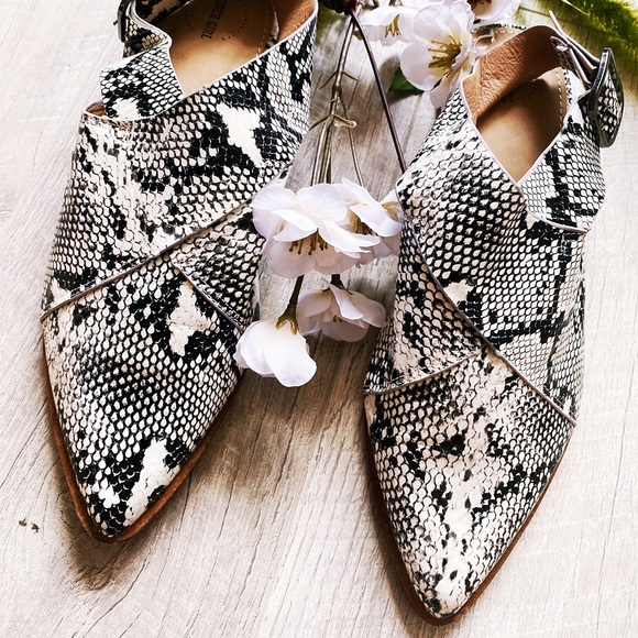 A Rider Girl slingback snake print pointed flats - Picture 11 of 11